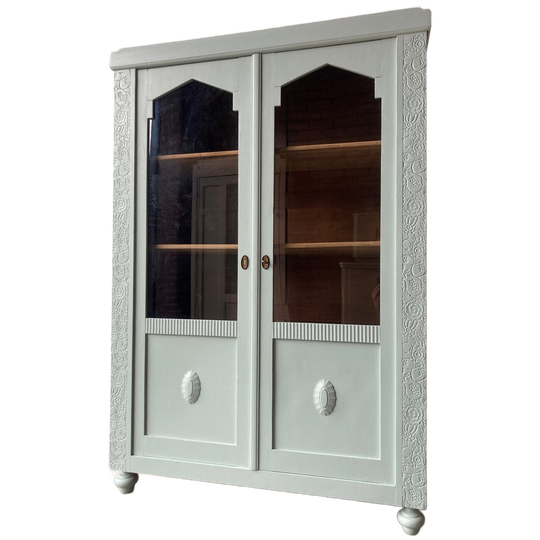 Antiek Vintage Vitrinekast Restyled 1