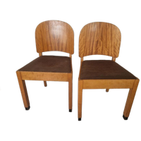 2 Amsterdamse School Art Deco Stoelen