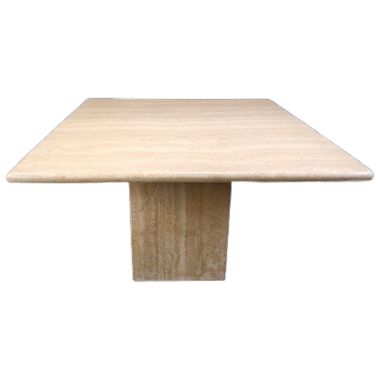 Vintage Travertine Dining Table, 1970s 1