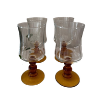 Set Van 4 Amberkleurige Vazen