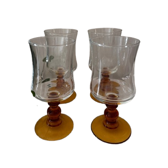 Set Van 4 Amberkleurige Vazen 1