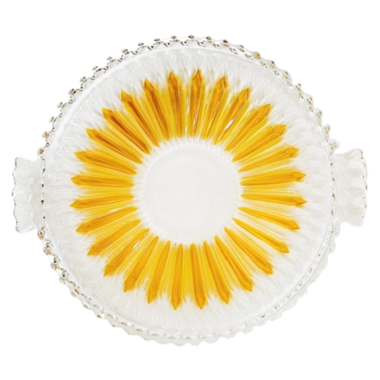 Midcentury Kristal Taartbord Schaal Walther Glas 1