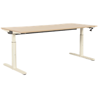 Gispen Tm Bureau, Eiken Napoli Blad, 180 X 100 Cm, Hoogte Instelbaar D.M.V. Handslinger