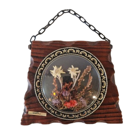 Vintage Wandhanger Edelweiss Alpen Skihut Koebel Stijl Cafe 1