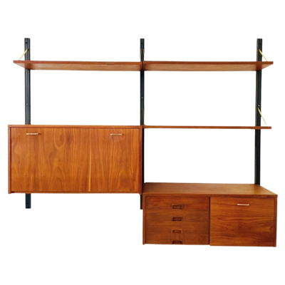 Deens Design Wandmeubel Vintage Teak Wandsysteem 1960S