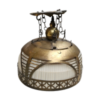 Amsterdamse School / Hanging Lamp / Iron / Linen / 1920s