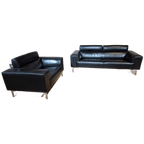 Leolux Howlo 3 Zits + Loveseat - Zwart - Leder - Design thumbnail 1