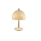 Large Mid-century Fully White Acrylic Mushroom Table Lamp Xl 1970 thumbnail 1