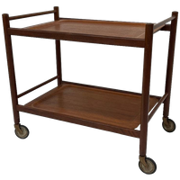 Vintage Serveerwagen Bijzettafel Jaren 60 Teak Fineer