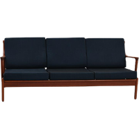 Vintage 3 Zits Sofa Model "kuba" Van Bertil Fridhagen, Zweden 1960(416)