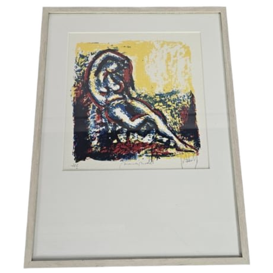Jits Bakker - Litho - 'mannen Model' - Gesigneerd - 1992 1