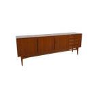 Teak Fineer Dressoir Met Lades Vintage thumbnail 1