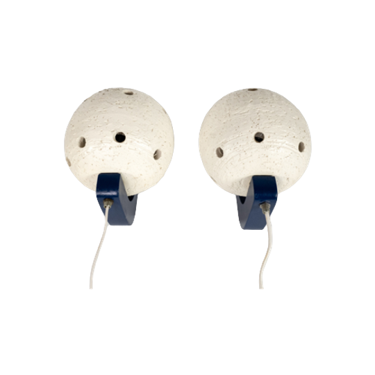 Muurlampjes (2) - Chamotte Klei - Space Age - Mid Century Modern - 70's 1
