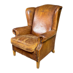 Vintage Schaapsleren Wingback Fauteuil thumbnail 1