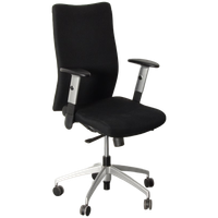 Frontseat Bureaustoel, Zwart, 1D Armsteunen