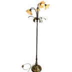 Vintage Gouden Lotus Staanlamp / Vloerlamp thumbnail 1