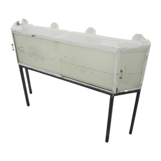 Art Deco Vitrinekast Op Poten, Ook Op Te Hangen 1