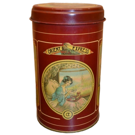 Vintage Orient Express Souvenir Theeblikje Van Mywatt Italië – Parijs Tot Istanbul 1