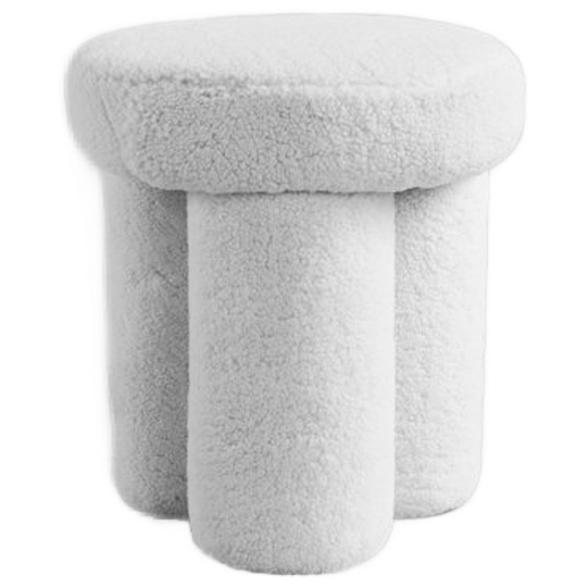 101 Copenhagen | Big Foot Stool - White Sheepskin 1