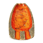 Retro Schaal Keramiek Oranje West-germany Stijl thumbnail 1