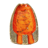 Retro Schaal Keramiek Oranje West-germany Stijl