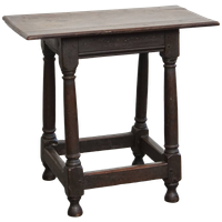 Charmante, Grote Antieke Engelse Bijzettafel/ Stool Met Een Prachtig Patina