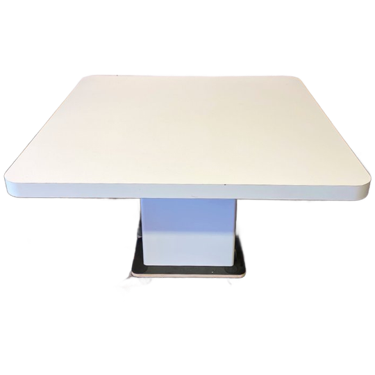 Witte Jaren 80 Eettafel Met Kolomvoet 1