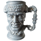 Tinnen Beker Toby Jug, Klein Formaat Hoogte 11 Cm. thumbnail 1