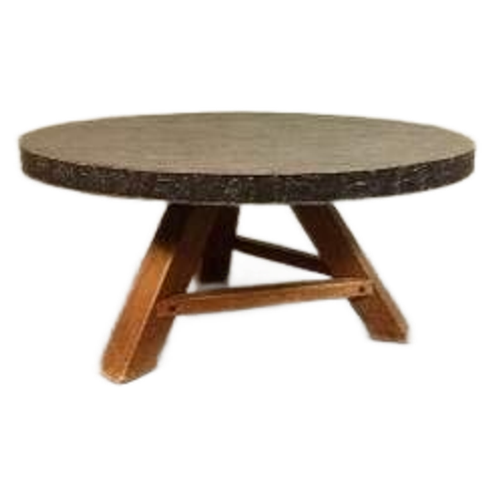 Vintage Brutalist Salontafel, Rond 1