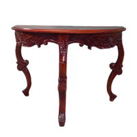 Antieke Halfronde Barok Sidetable