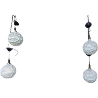 Set Van 4 Melkglazen Bollampen, Cafélampen