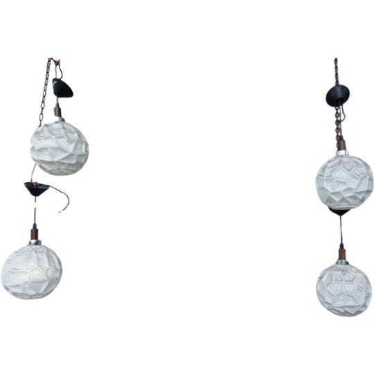 Set Van 4 Melkglazen Bollampen, Cafélampen 1