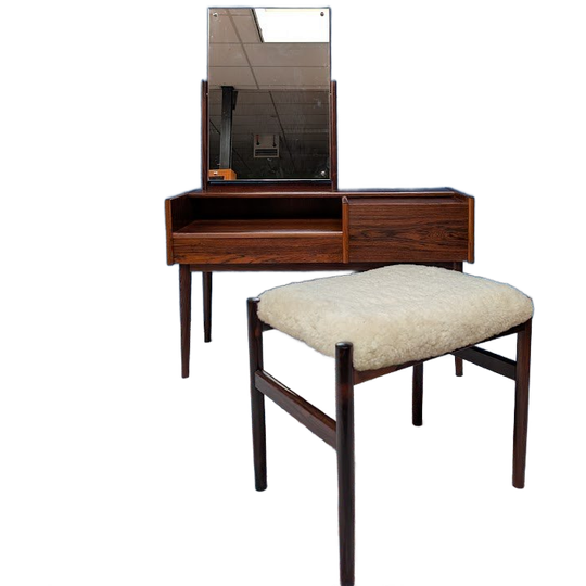 Vintage Kaptafel Met Kruk, Melvin Mikkelsen Møbler, Denemarken, Jaren 60 1