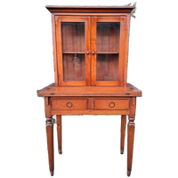 Antiek Vitrinekastje, Schrijfbureau, Secretaire