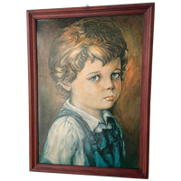 Vintage Print Jaren 70 Huilende Jongen Kind