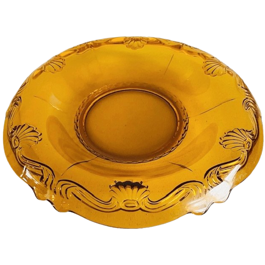 Antieke Art Deco Amberkleurige Schaal Joseph Inwald Rudolfova Hut 1930’s 1