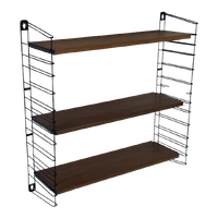Tomado Holland - Modulair Wall System With 3 Shelfs And 2 Uprights - Wood Fineer