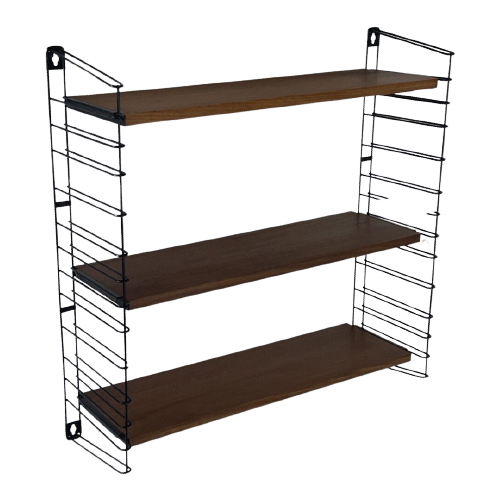 Tomado Holland - Modulair Wall System With 3 Shelfs And 2 Uprights - Wood Fineer