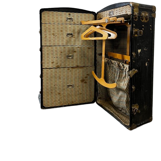 Antieke Xl Kledingskoffer / Koffer Hall Du Voyage Paris 1