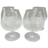 Set Kristallen Gegraveerde Cognacglazen 4 Stuks