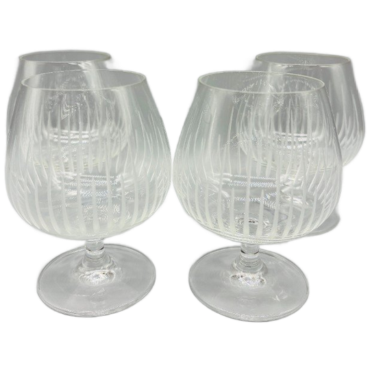Set Kristallen Gegraveerde Cognacglazen 4 Stuks 1