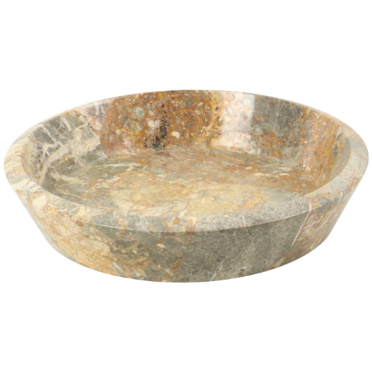 Prachtige Zware Grote Marmeren Fruitschaal Xl Natuursteen 40cm 1