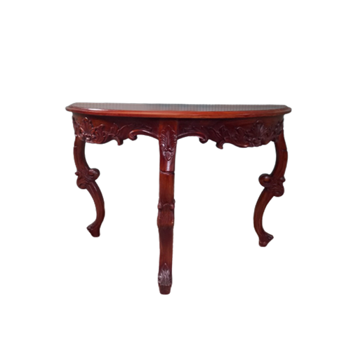 Antieke Halfronde Barok Sidetable