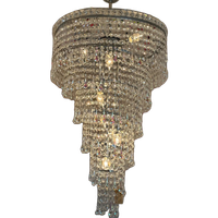 Xxl Vintage Opaline Teardrop Kroonluchter Pegels Kristal Hanglamp