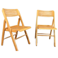Set Van 2 Vintage Houten Klapstoelen, Ikea