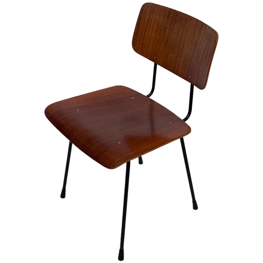 Vintage Gispen 1262 Teak Eetkamerstoel Cordemeijer Design 1