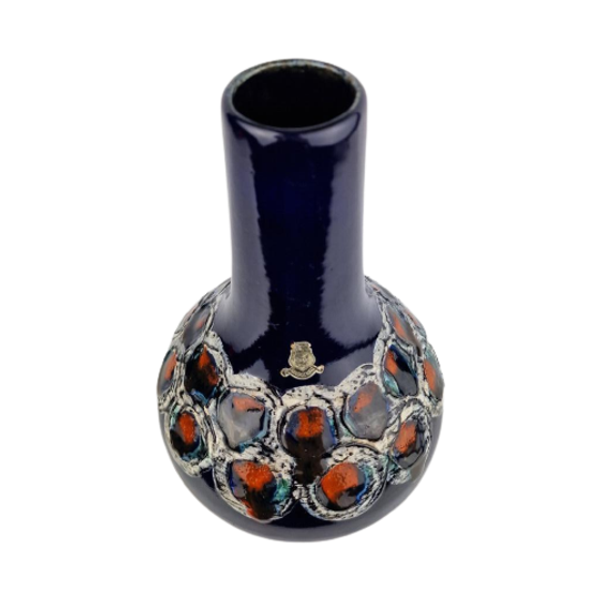 Donker Blauwe ES Keramik Vaas 26 Cm Hoog. 1
