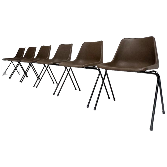 Set Van 6 Polyprop Stoelen Van Robin Day, 1960’S 1