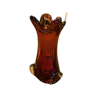 Vaas Rood Glas ‘geschulpte Rand’