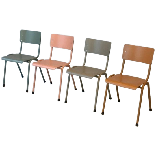 Retro Eetkamerstoelen Nieuw Schoolstoelen Pastel Prijs P/st 1